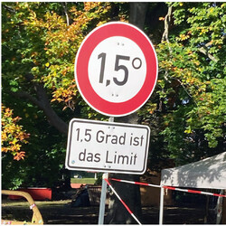 2712 Protestschild 1,5 Grad ist das Limit