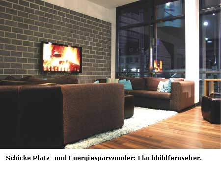 Flachbildfernseher im Wohnzimmer