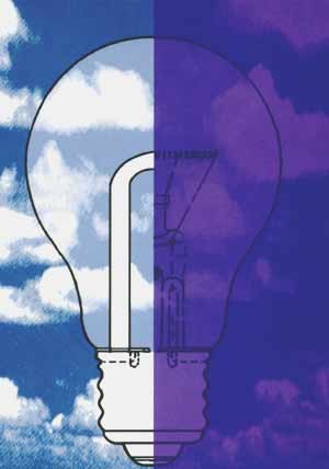Symbolik Energiesparlampe - Glühlampe